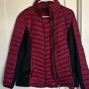 32 Degrees Maroon and Black Puffer Jacket